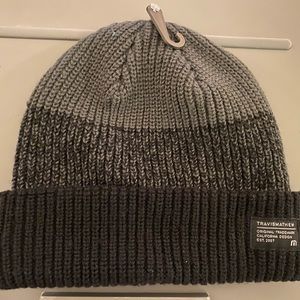 TravisMatthew Knit Beanie. Black and Gray.